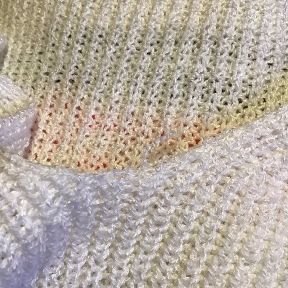 Oversized rainbow striped NWT v neck sweater - Picture 2 of 12